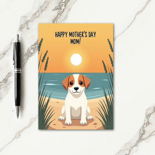 Sunset Beach Mothers Day Card
