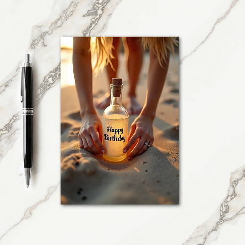 Sunset Birthday Wish Card