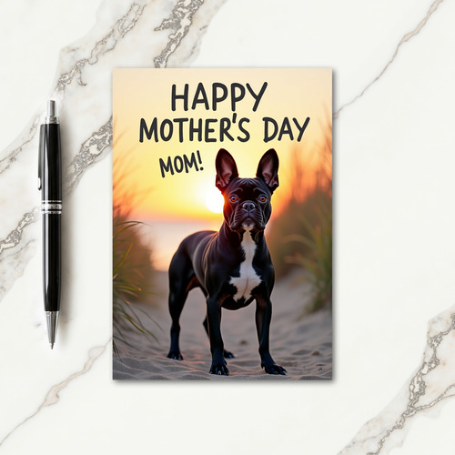Sunset Canine Mothers Day Card