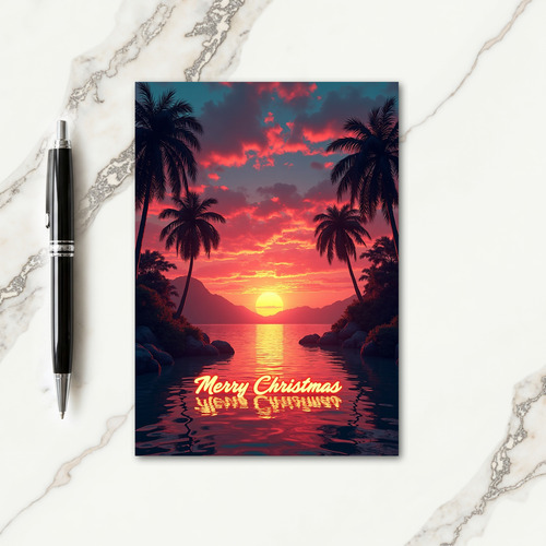 Sunset Christmas Card