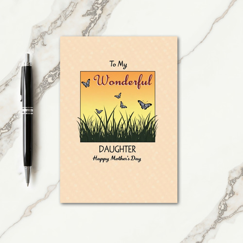 Sunset Daughter Mothers Day Card