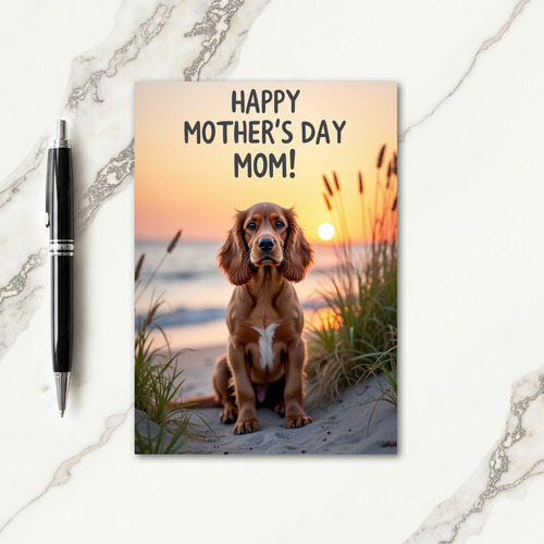 Sunset Dog Happy Mothers Day Card