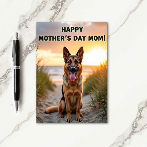 Sunset Dog Mothers Day Card