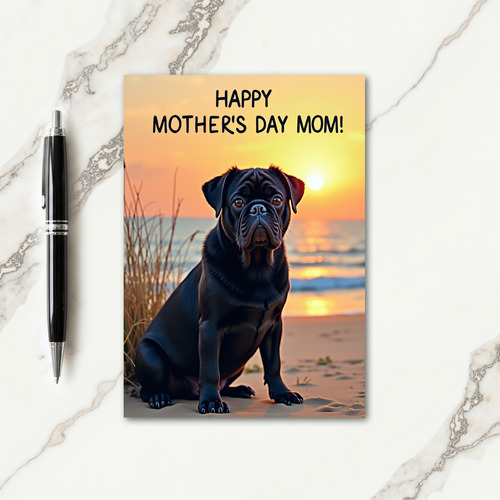 Sunset Dog Mothers Day Mom Card