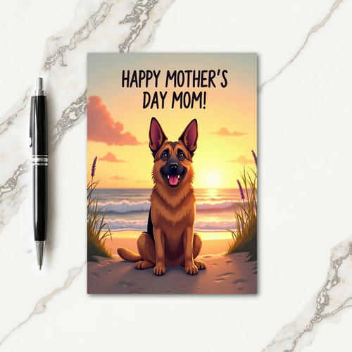 Sunset Dog Pattern Card