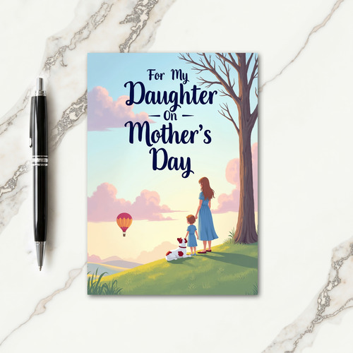 Sunset Family Mothers Day Card