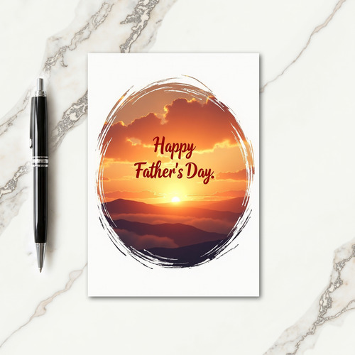 Sunset Fathers Day Art Card