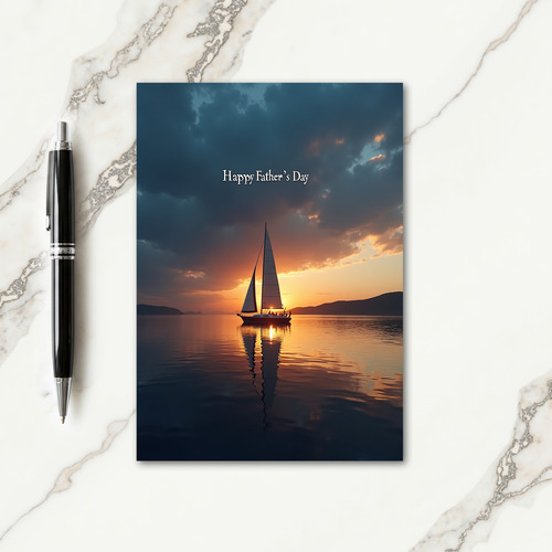 Sunset Fathers Day Card