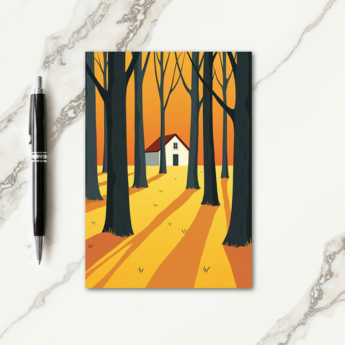 Sunset Fathers Day House Card