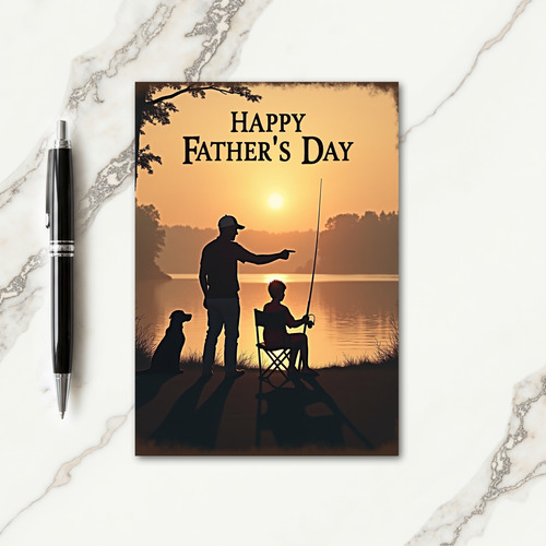Sunset Fathers Day Moment Card