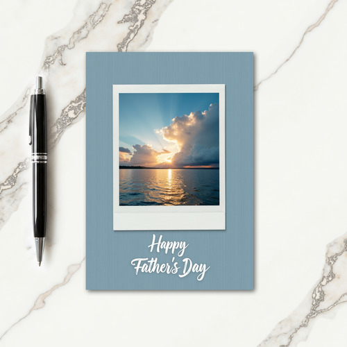 Sunset Fathers Day Photo Card