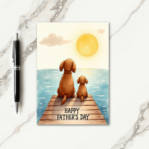 Sunset Fathers Day Scene Card