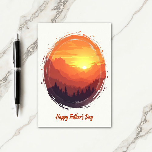 Sunset Fathers Day Scenic Card