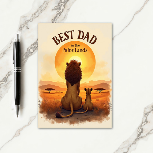 Sunset Fathers Day Vista Card