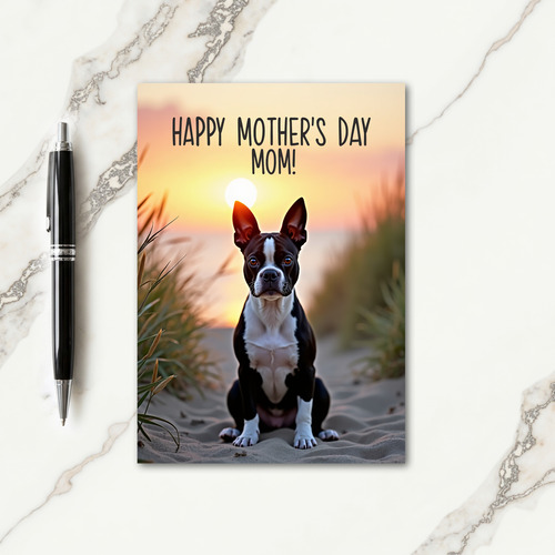 Sunset Mothers Day Dog Card