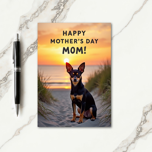 Sunset Mothers Day Pet Scene Card