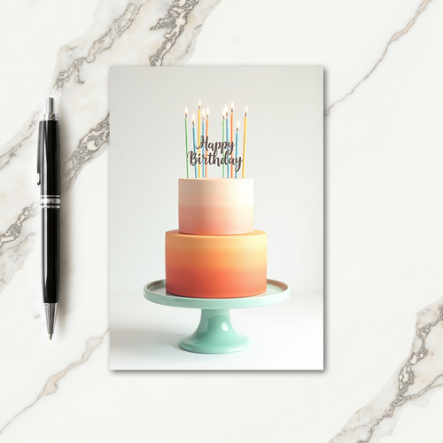 Sunset Ombre Birthday Card