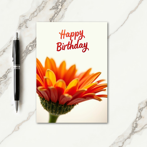 Sunset Petal Birthday Card