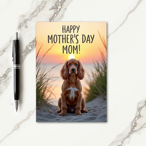 Sunset Portrait Dog Card