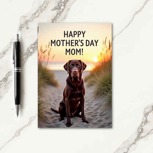 Sunset Retriever Mother Love Card