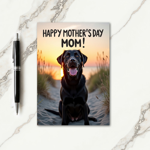 Sunset Retriever Mothers Day Card