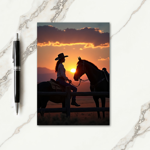 Sunset Rider Birthday Card
