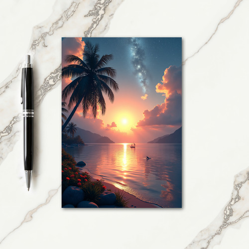 Sunset Stars Fathers Day Card