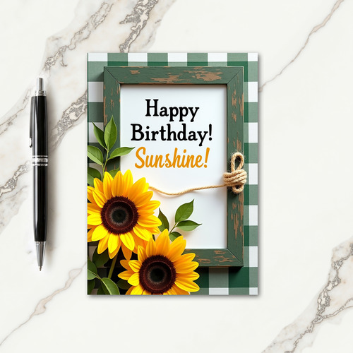 Sunshine Floral Birthday Card