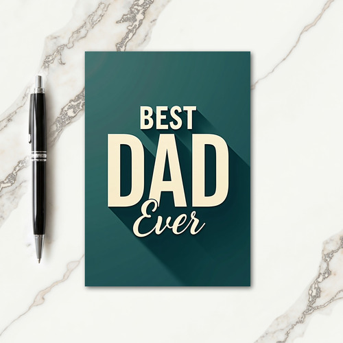 Super Dad Teal Shadow Card