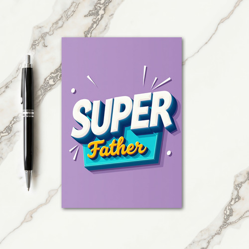Super Hero Fathers Day Art Card
