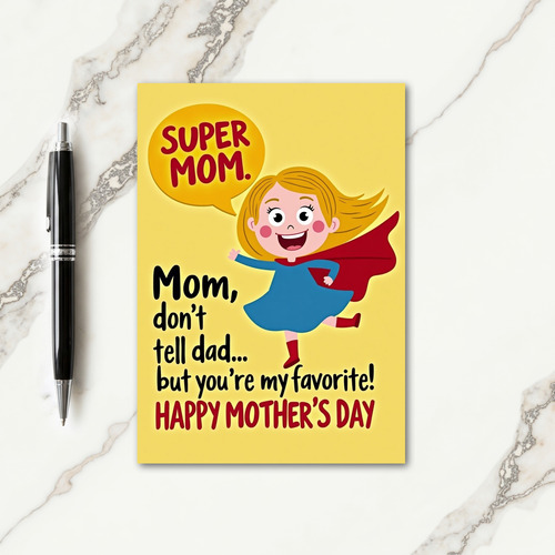 Super Mom Happy Mothers Day Card