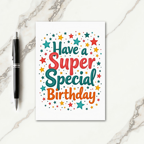 Super Special Birthday Art Card