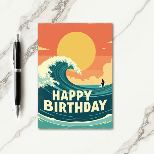 Surf Adventure Birthday Card