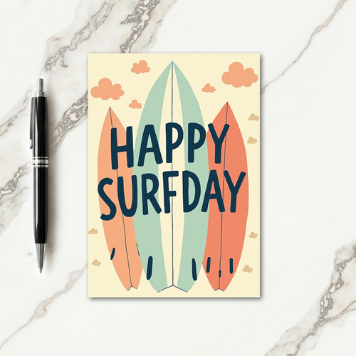 Surfboard Birthday Card