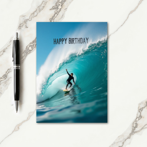 Surfers Ride Birthday Card