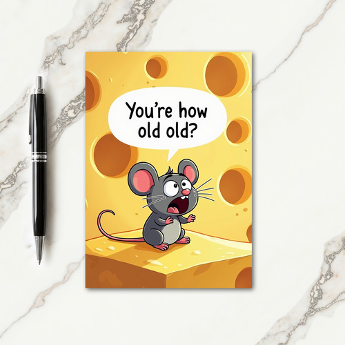 Surprise Birthday Mouse Block Card