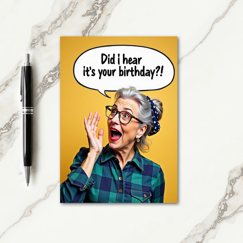 Surprise Birthday Portrait Card