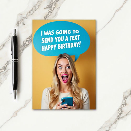 Surprise Birthday Text Card
