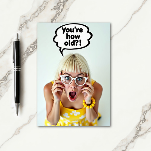 Surprise Blonde Birthday Card