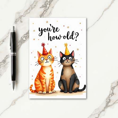Surprise Cat Party Card
