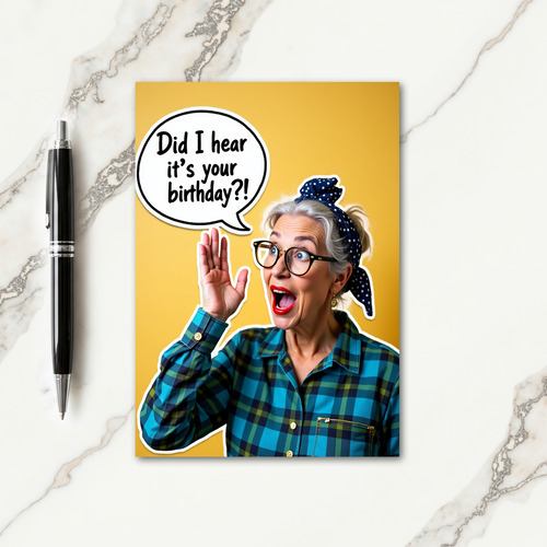 Surprise Lady Birthday Card