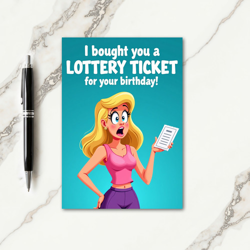 Surprise Lottery Birthday Card
