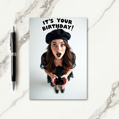 Surprise Portrait Birthday Card