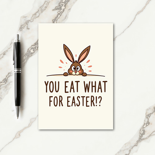 Surprised Bunny Friend Card