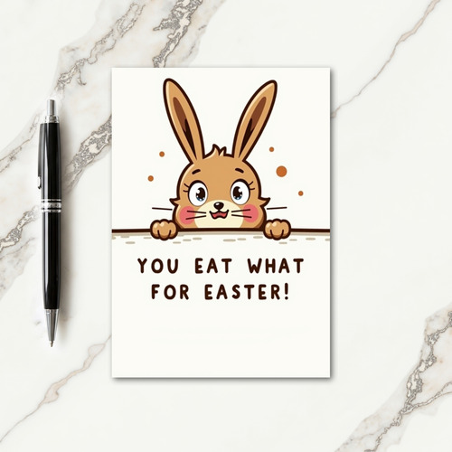Surprised Bunny Question Card
