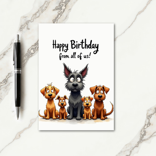 Surprised Pup Birthday Card