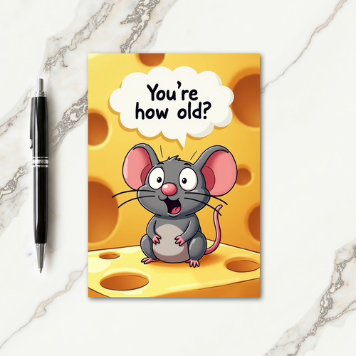 Surprised Rodent Birthday Card