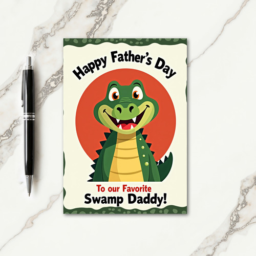 Swamp Daddy Cartoon Style Card