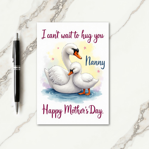Swans Sweet Mothers Day Card
