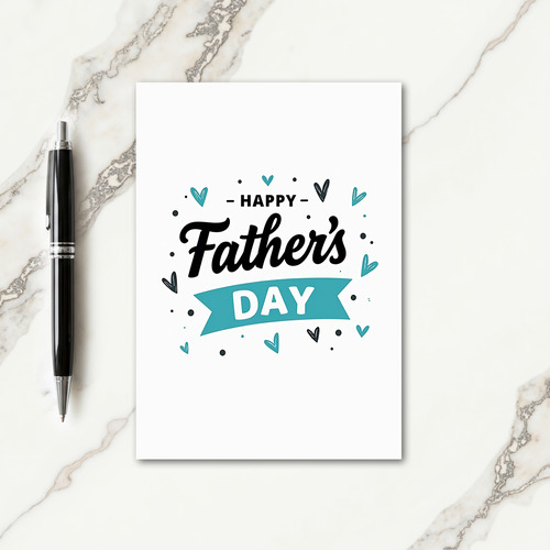 Sweeping Script Fathers Day Card